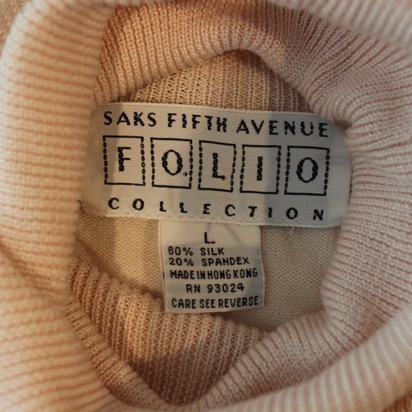 Saks Fifth Avenue Baby Pink Folio Collection Silk Sweater - Picture 6 of 6